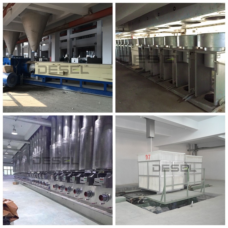 Hollow conjugated polyester staple fiber production line 30 tons per day PET flakes washing line